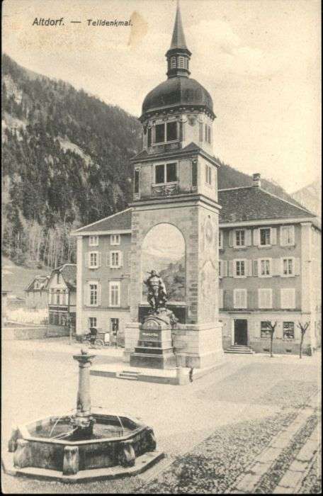 Altdorf  UR Altdorf_SH Tell Denkmal Brunnen