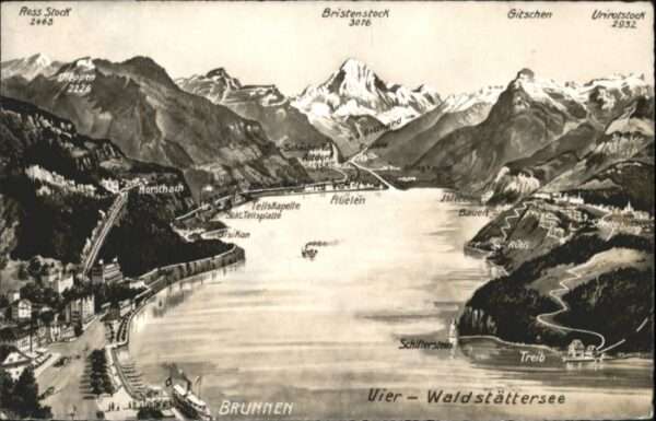 Brunnen SZ Vierwaldstättersee Schiff