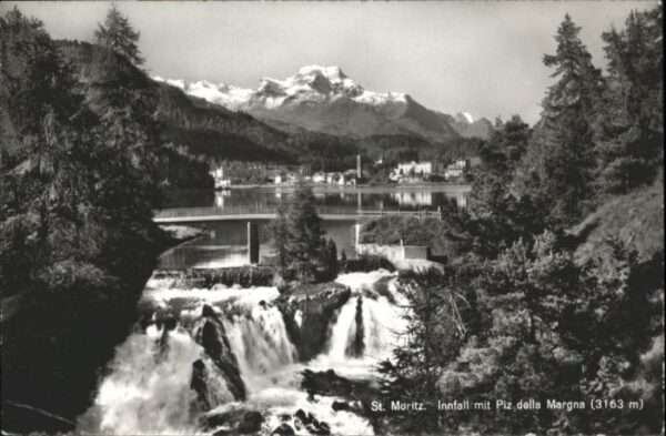 St Moritz GR St_Moritz Innfall Piz della Margna Brüc