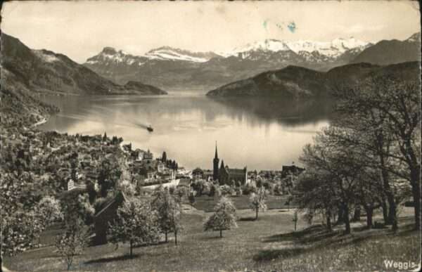 Weggis Vierwaldstaettersee Weggis Boot Kirche