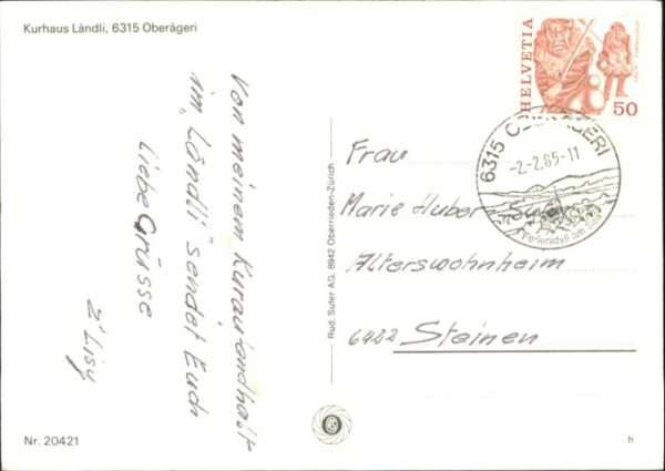 Oberaegeri urhaus Ländli x – Bild 2