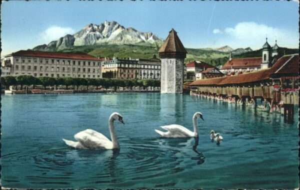 Luzern LU Luzern Kapellbrücke Pilatus