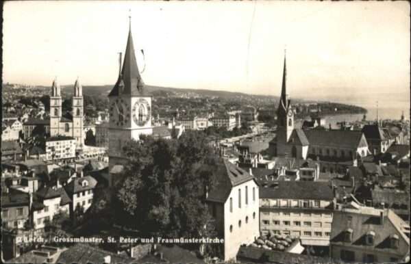 Zuerich rossmünster St Peter Fraumünster Kirche