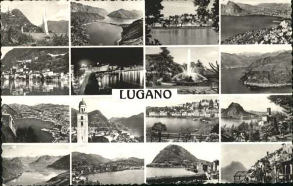 Lugano TI Lugano Schiff Brunnen
