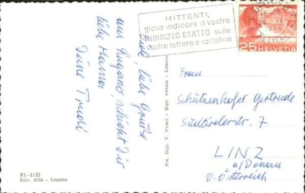 Lugano TI Lugano Schiff Brunnen – Bild 2