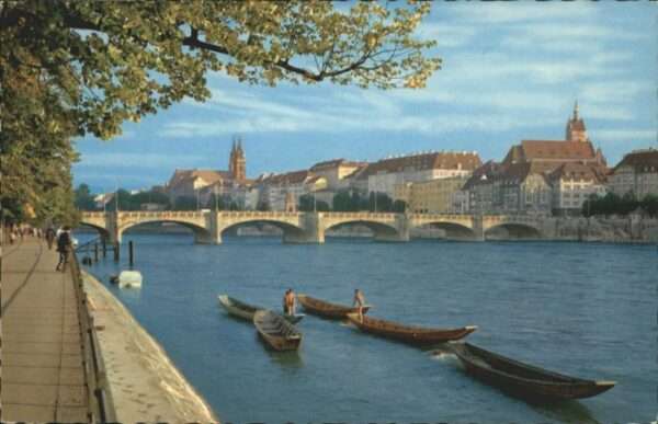 Basel BS Basel Mittlere Rheinbrücke Schiff