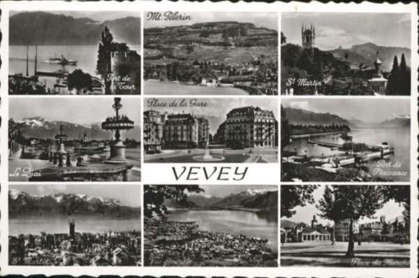 Vevey VD Vevey St Martin Pelerin Schiff Brunnen