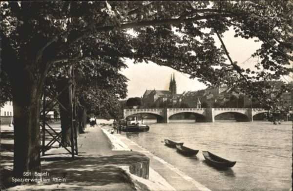 Basel BS Basel Brücke Schiff Rhein