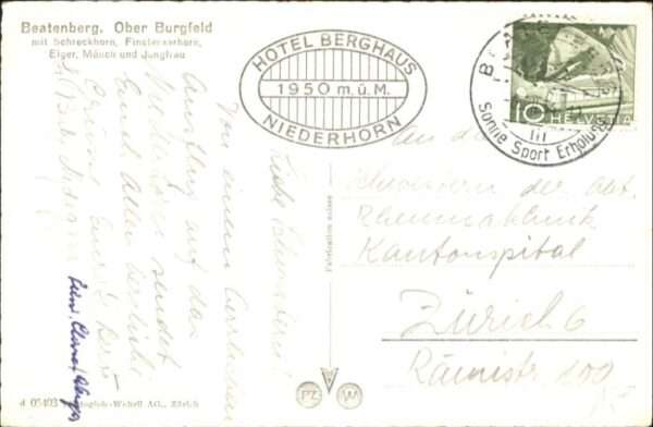 Beatenberg Schreckhorn Finsteraarhorn Eiger Mönch – Bild 2