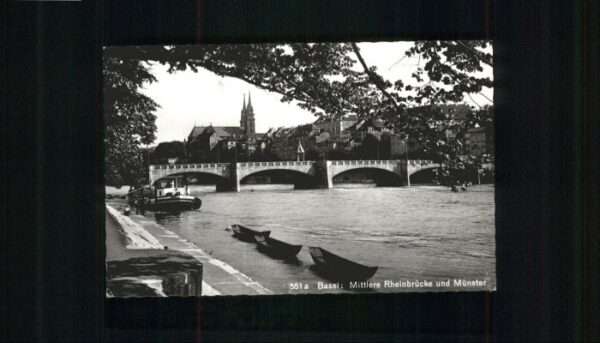 Basel BS Basel Mittlere Rheinbrücke Schiff