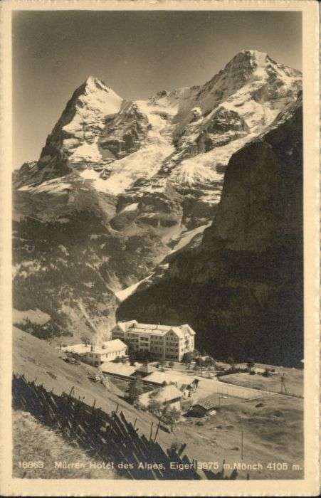 Muerren BE Mürren Hotel des Alpes Mönch Eiger *