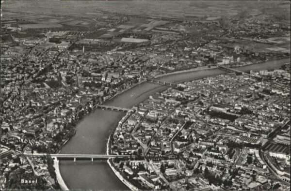 Basel BS Basel Fliegeraufnahme Brücke