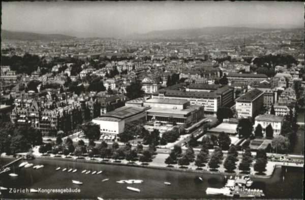 Zuerich ongressgebäude Schiff Fliegeraufnahme