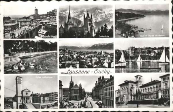 Lausanne VD Lausanne Grand Pont Kathedrale Schiff S