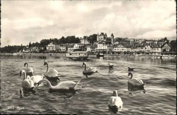 Nyon VD Nyon Schwan Schiff