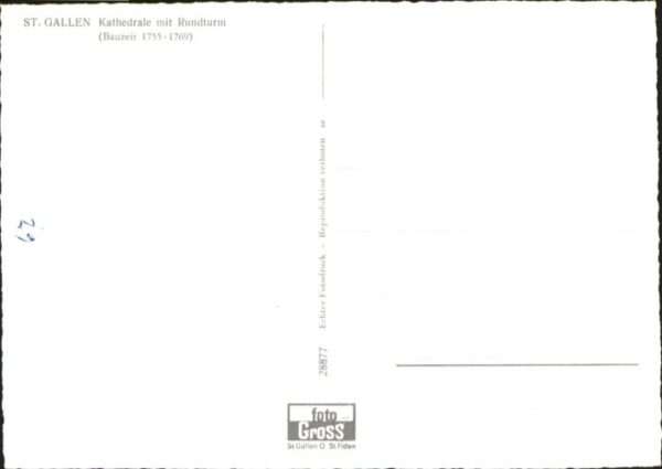 St Gallen SG St_Gallen Kathedrale Rundturm – Bild 2