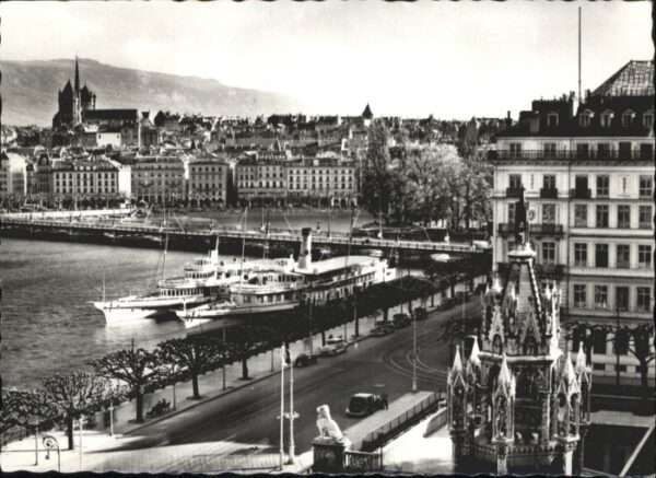 Genf GE Genf Mont Blanc Schiff Bücke