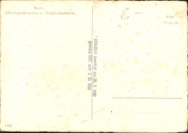 Bern BE Bern Zähringerbrunnen Zeitglockenturm – Bild 2