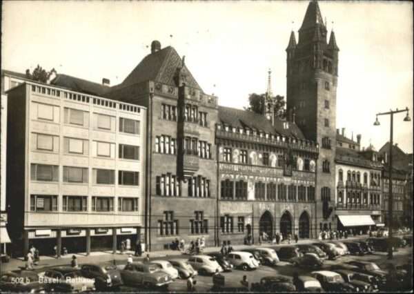 Basel BS Basel Rathaus Hotel de Ville Brunnen