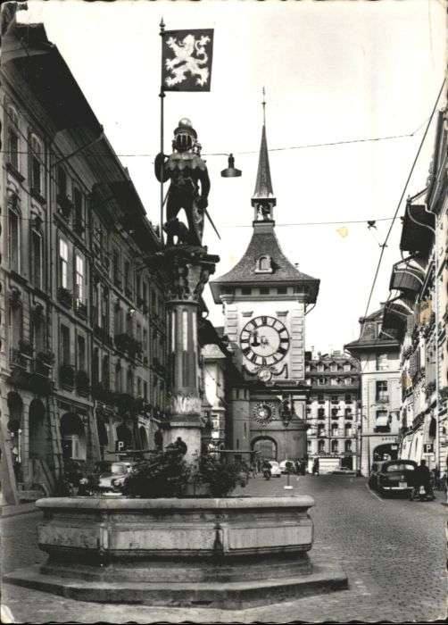 Bern BE Bern Zähringerbrunnen Zeitglockenturm