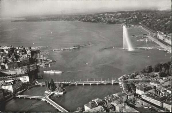 Genf GE Genf Fliegeraufnahme Brücke