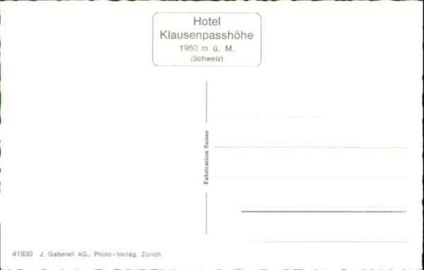Klausen UR Klausen Passhöhe Hotel – Bild 2