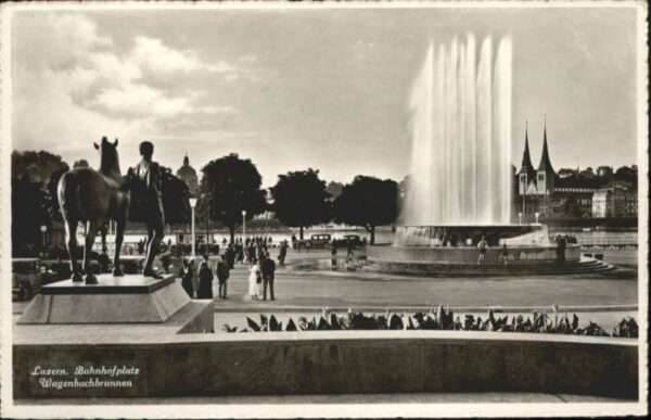 Luzern LU Luzern Bahnhofplatz Wgenbachbrunnen