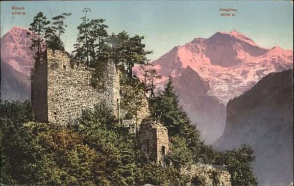 Interlaken BE Interlaken Ruine Unspunnen Mönch Jungfr
