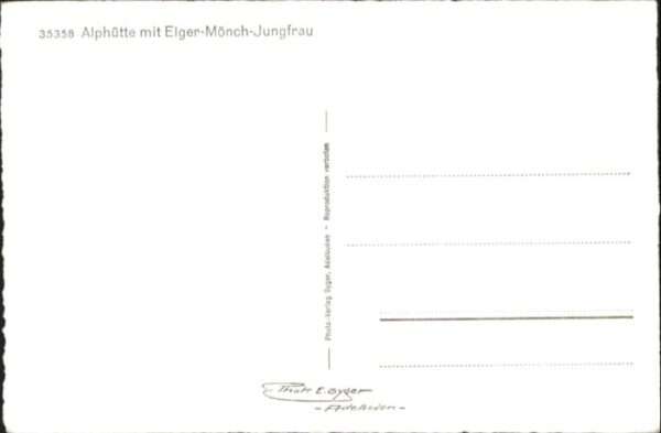 Eiger Grindelwald Eiger Alphütte Mönch Jungfrau * – Bild 2