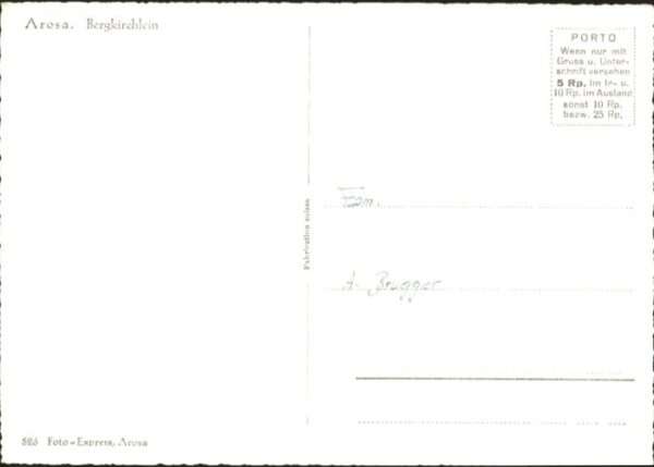 Arosa GR Arosa Kirche – Bild 2