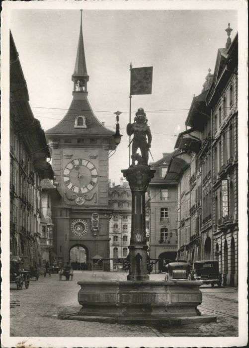 Bern BE Bern Zähringerbrunnen Zeitglockenturm