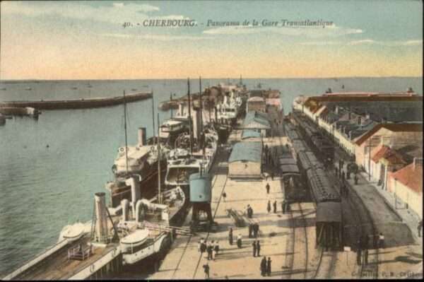 Cherbourg Gare Transatlantique Bahnhof Hafen