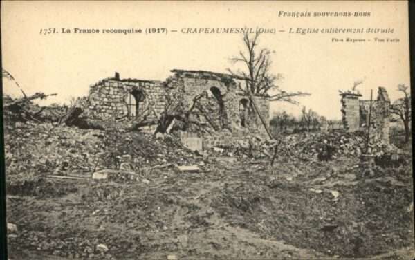 Crapeaumesnil Oise Eglise Zerstörung