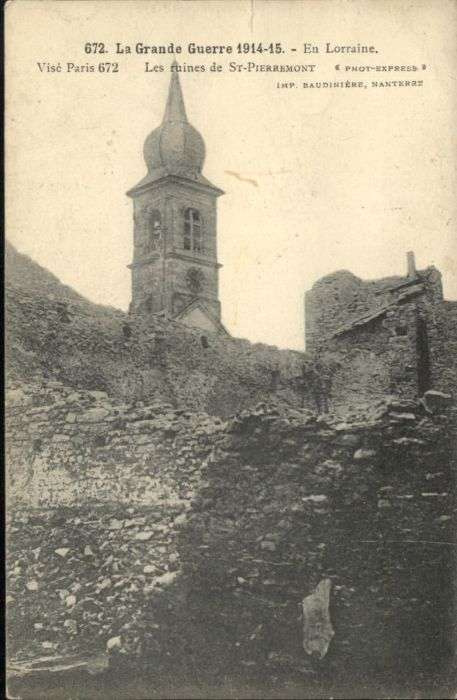 Saint-Pierremont Ruines Zerstörung