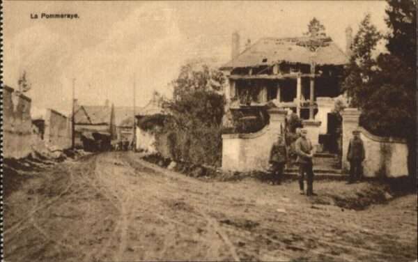 La Pommeraye Calvados La_Pommeraye Zerstörung Soldat
