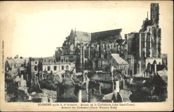 Soissons Cathedrale Zerstörung