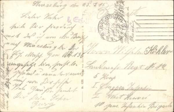 Strasbourg Alsace Strassburg [Handschriftlich] Lauchensee – Bild 2