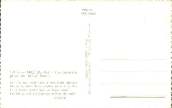 Nice Alpes Maritimes Nice Mont Baron – Bild 2