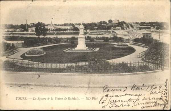 Tours Indre-et-Loire Tours Le Square la Statue de Rabelais