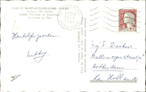 Saint-Nectaire Puy de Dome Saint-Nectaire See Schwan – Bild 2