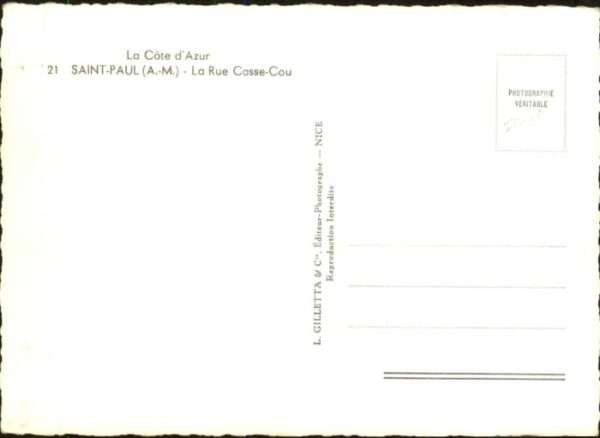 Saint-Paul Alpes-Maritimes Saint-Paul La Rue Casse Cou – Bild 2