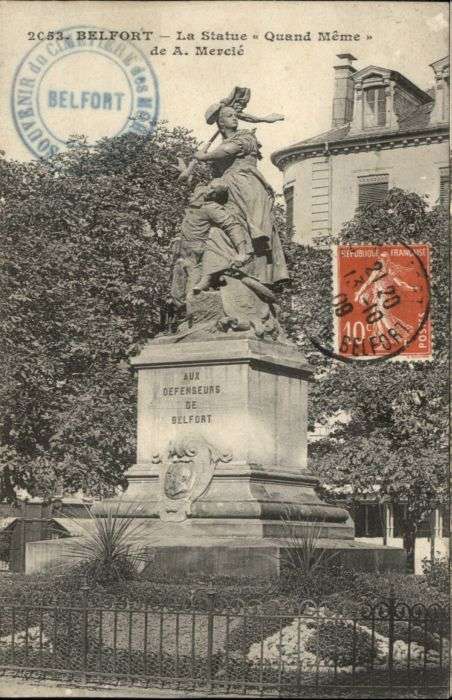 Belfort Alsace Belfort La Statue Quand Meme