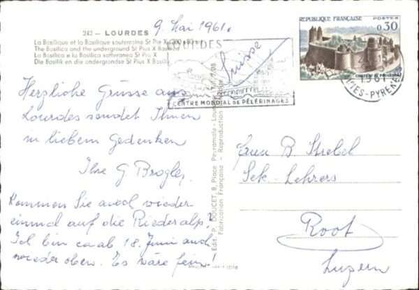 Lourdes Hautes Pyrenees Lourdes La Basilique – Bild 2