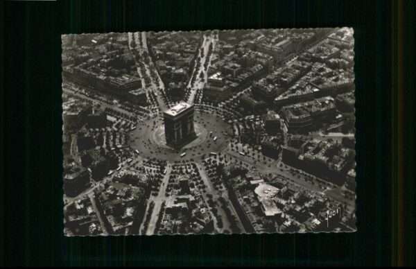 Paris Fliegeraufnahme L'Arc de Triomphe Place