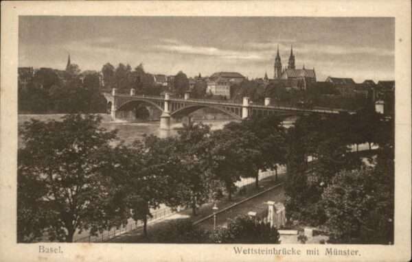 Basel BS Basel Wettsteinbrücke Münster *