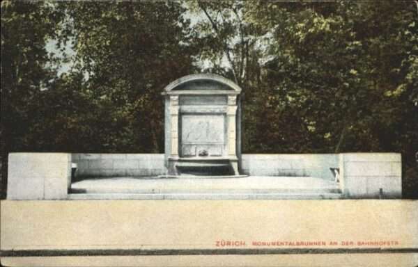 Zuerich onumentalbrunnen Bahnhofstrasse