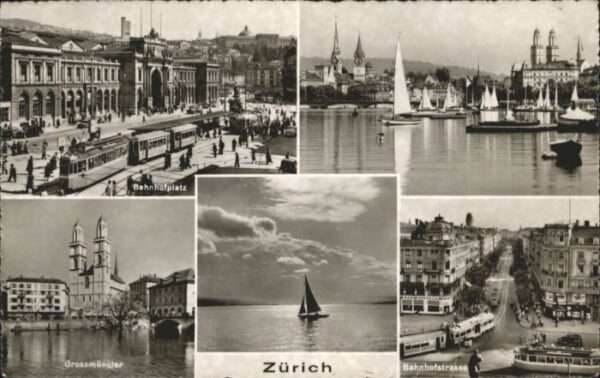 Zuerich rossmünster Bahnhofsplatz Bahnhofstrass