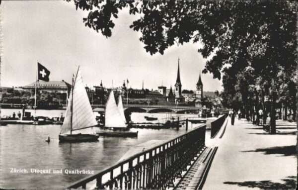 Zuerich toquai Quaibrücke Schiff x