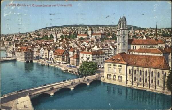 Zuerich rossmünster Universität Brücke x