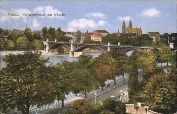 Basel BS Basel Wettsteinbrücke Münster x